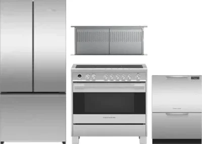 4 Piece Package Includes Refrigerator, Range, Hood And Dishwasher